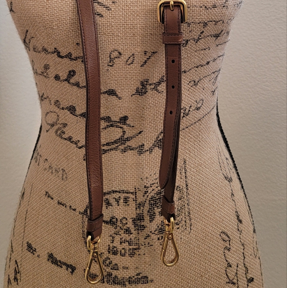 Original Prada Bag Strap in Napa Leather Brown